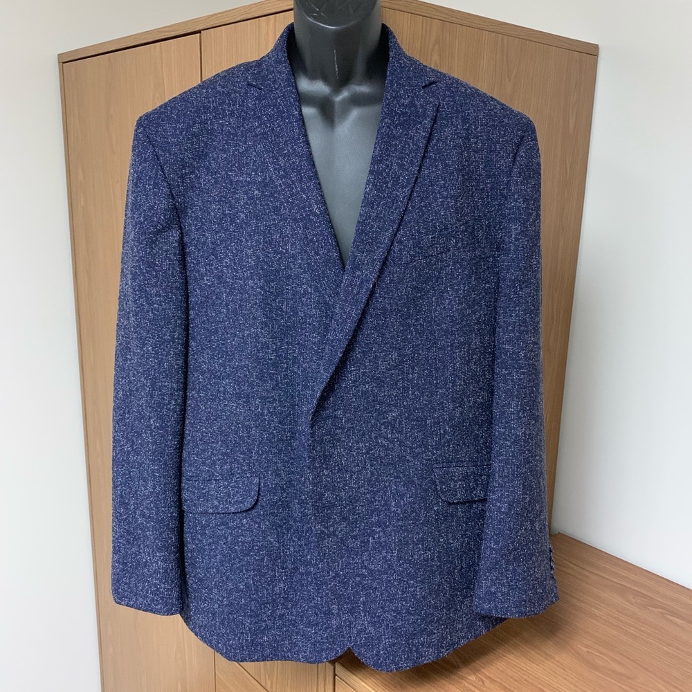 Reaction Kenneth Cole Navy Tweed Sport Coat